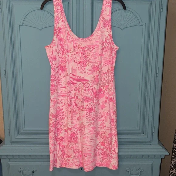 EUC Lilly Pulitzer Newberri Tank Dress in Seaside Scene Size Large - Picture 4 of 8